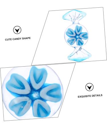 MUSISALY Colored Glaze Candy House Decorations for Home Candy Adornment Hand Blown Figurines Home Decor Glass Blue 6x2.9cm - Buy Online on GoSupps.com