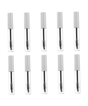 Beatifufu 10pcs Eyelash Tube Eyelash Growth Tubes Clear Mascara for Eyelashes Clear Mascara Tube Plastic White