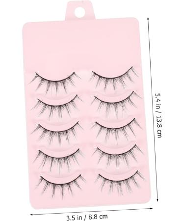 FRCOLOR 5 Pairs Eyelash Fake False Lash Fluffy Volume Thick Lashes Reusable Lashes Dollsthetic Lashes Multi-layer Lashes Makeup Lash Fiber Adhesive Natural 3d - Buy Online on GoSupps.com