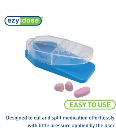 EZY DOSE Pill Cutter & Splitter Stainless Steel Blade - Travel Sized, 1 Count (Pack of 1) - Colors May Vary - Ideal for Cutting Pills, Vitamins, and Tablets (67015) - Buy Online on GoSupps.com