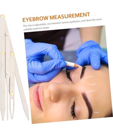 TOVINANNA Eyebrow Tools 3 Pcs Second Generation Scale Makeup Caliper Microblading Caliper Molds Stainless Steel Set Bagged 25x5x0.6cmx3pcs Silverx3pcs - Buy Online on GoSupps.com