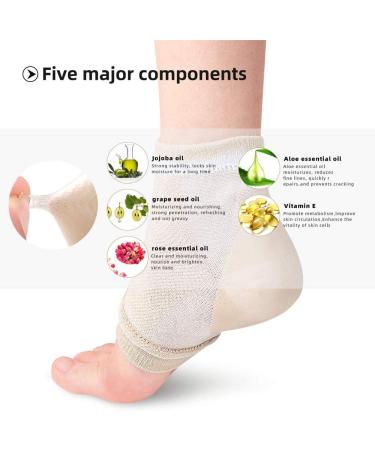 5 Pairs Moisturizing Socks Foot Heel Socks Open Toe Socks Ventilate Gel Spa Socks for Womens (5 Colors(Green+Pink+Beige+Black+Grey) One Size Fits Most) 5 Colors(green+pink+beige+black+grey) One Size (Pack of 10) - Buy Online on GoSupps.com
