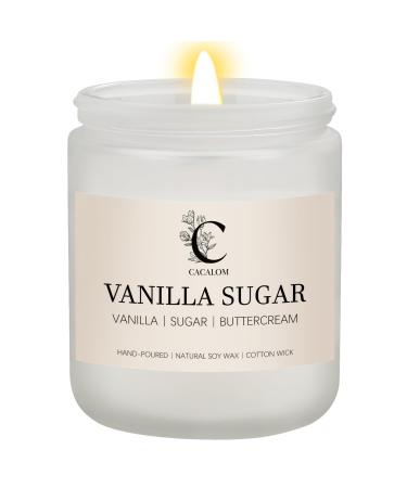 Vanilla Sugar Scented Candles Long Lasting Burn Candles for Home Scented Soy Wax Stress Relief Jar Candles 7 oz