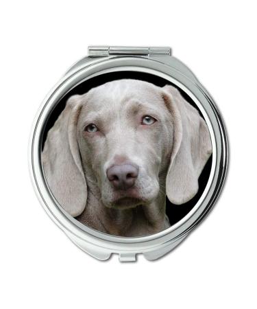 YENDOSTEEN Mirror Compact Mirror Dog Weimaraner Pet Canine Portrait Pocket Mirror portable mirror