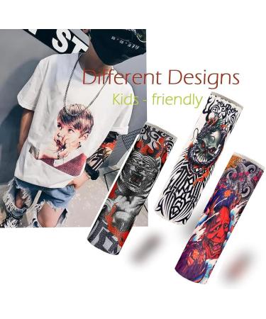iToolai Kids Tattoo Sleeves for Boys Girls - 10 Pcs Temporary Arm Sleeves for Children | Fake Slip On Sunscreen UV Protection Cooling Arms - Buy Online on GoSupps.com