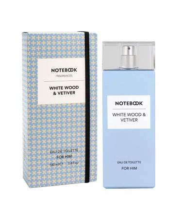 Notebook White Wood & Vetiver by Selectiva SPA Eau De Toilette Spray 3.4 oz for Men