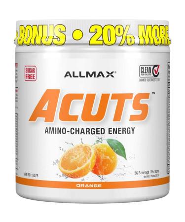 ALLMAX Nutrition - AMINOCUTS (A:CUTS) - Weight-Management BCAA (L-Carnitine + Taurine + Green Coffee) - Arctic Orange - Dye Free - 252 Gram - 36 Servings Arctic Orange 252 g (Pack of 1)