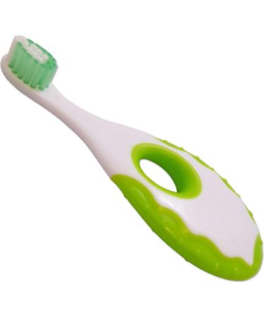 Baby Toddler Toothbrush Set - 2 Blue & 2 Green Brushes for First Teeth Cleaning - Buy Online on GoSupps.com