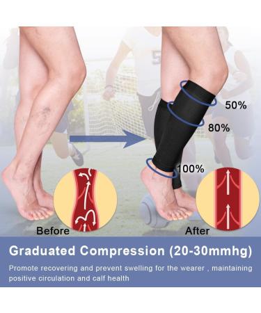Wading Medical Compression Stockings for Men & Women - 20-30 mmHg Varicose Veins & Thrombosis Protection - Black XXL - Buy Online on GoSupps.com