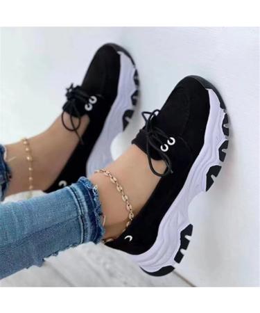 Xicioc Women's Orthopedic Walking Shoes 2023 New Women Casual Walking Sneaker Orthopedic Arch Diabetes Support Swezida Shoes (Black 6) Black 6