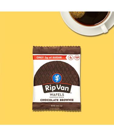 Rip Van Wafels Chocolate Brownie Stroopwafels - 12 Pack - 1.16 oz Each - Buy Online on GoSupps.com