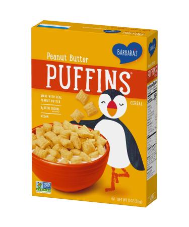 BARBARA'S Puffins Peanut Butter Cereal 11 Oz Box - Non-GMO, Vegan (Pack of 4) - Buy Online on GoSupps.com