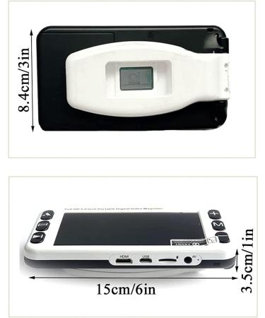 Electronic Reading Aid Digital Magnifier 5.0inch Digital magnifiers for Visually impaired Illuminated Vision Aid Books Newspapers USB Portable Digital Magnifier - Buy Online on GoSupps.com