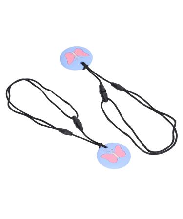 Safe Silicone Chew Necklace for Healthy Teeth Infant Sensory Development Easy to Clean (Sky Blue)