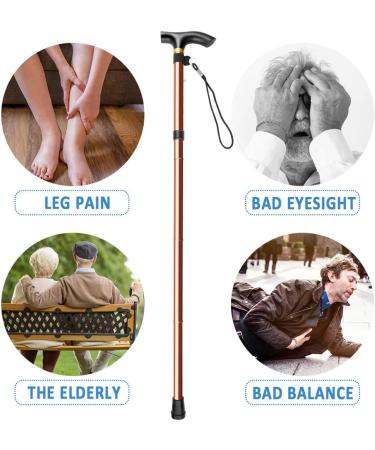 2 Pack Folding Walking Stick Collapsible Walking Travel Cane Portable Walking Stick with Non-Slip Rubber Base for Mountain Climbing Trekking Hiking Travel - Buy Online on GoSupps.com