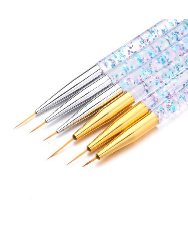 Nail Art Liner Brush Set - 6pcs Professional UV Gel Drawing Pens for Creative Nail Art | International Shipping - Buy Online on GoSupps.com