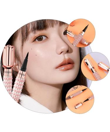 BIUDECO 2pcs Liquid Eyeliner Matte Makeup Pencil Woman Eye Line Pencil Suction Cup Pencil Holder Plastic - Buy Online on GoSupps.com