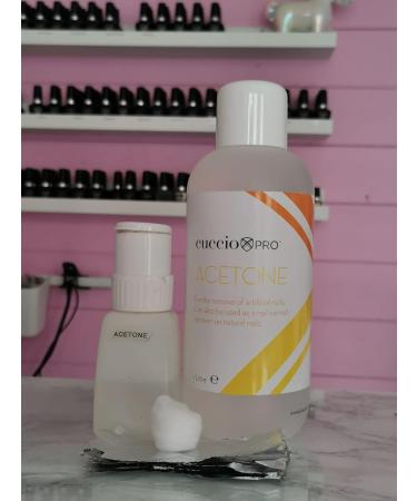 Cuccio 1 Litre Acetone and 200 Lint Free Nail Wipes Gel Removal Kit White - Buy Online on GoSupps.com