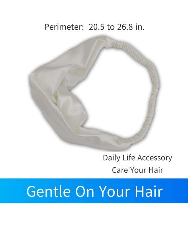 5-Piece Eye Mask for Sleeping Set with Headband, Scrunchies, Ear Plugs & Pouch - Pearl White - Buy Online on GoSupps.com