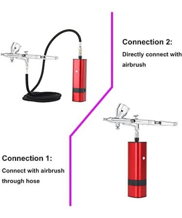 Portable Cordless Airbrush Compressor Kit for Makeup Art Paint Nail Beauty Cake Decoration Tattoos Model Artist - Buy Online on GoSupps.com