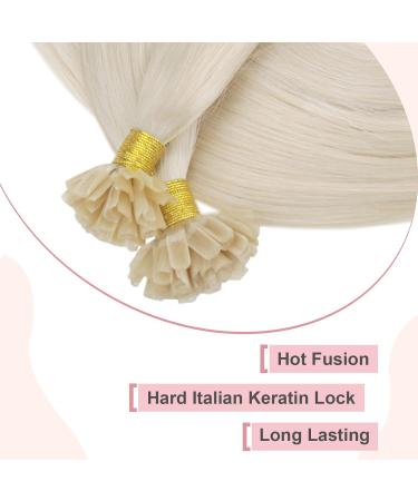 Easyouth UTIP Real Hair Extensions - 14 inch 50g Platinum U Tips Keratin Bonding Hair Extensions #60 - Premium Quality for Perfect Hair Length & Volume - Buy Online on GoSupps.com
