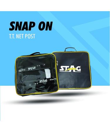 Stag Clip-On Professional Grade Table Tennis Net & Post Set | Easy Setup & Spring Activated Clamp | Indoor & Outdoor Compatible | Snap-On Ping Pong Net - Buy Online on GoSupps.com