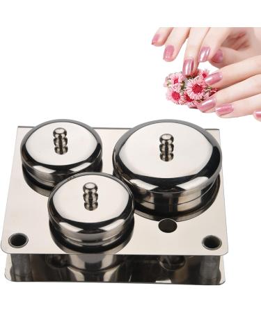 Stainless Steel Nail Art Mini Powder & Liquid Set with 3 Professional Cups Brush Holder. Rust-Resistant Enhance Your Work Image - Buy Online on GoSupps.com