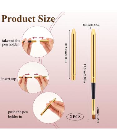 2 PCS Retractable Lip Brush Set | Travel Lip Brush with Cap | Mini Applicator for Lipstick Gloss & Creams | Professional Lip Wands for Women & Girls - Buy Online on GoSupps.com