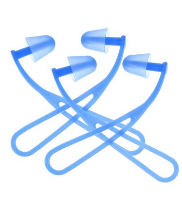 Healvian 4 Pairs Earplug Cord Waterproof Earbuds Diving Earplugs Silicone Ear Plugs Ear Plugs for Kids Kid Ear Plugs Silicon Ear Plugs Ear Buds Kids Earbuds Rope Water Proof Child Bluex2pcs 1 Count (Pack of 1)