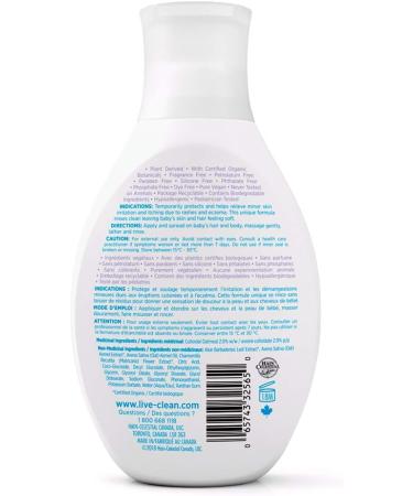 Live Clean Baby Colloidal Oatmeal Eczema Shampoo & Wash 300 mL - Buy Online on GoSupps.com