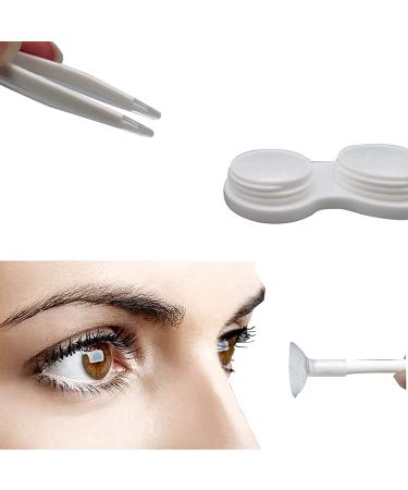 Marble Contact Lens Case Kit with Mirror and Tweezers - Rose Gold | Portable Travel Kit for Outdoor and Office Use - Buy Online on GoSupps.com