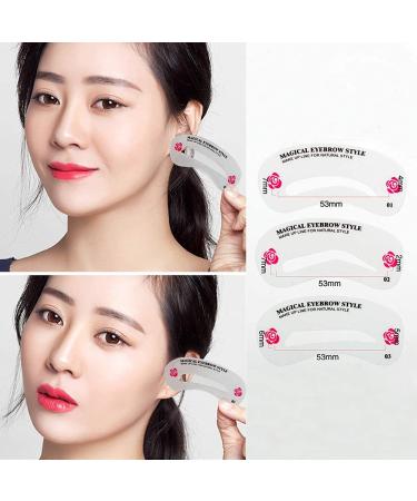 24 PCs Eyebrow Stencil Kit - Reusable Grooming Tools for Perfect Eyebrow Formation | DIY Beauty Essentials - Buy Online on GoSupps.com