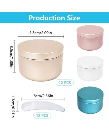 12 pcs Aluminum Jar Candle Cans - 50ml Travel Cream Tins with Lid & Stickers for Lip Balm & Cosmetics - Buy Online on GoSupps.com