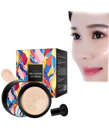 Indicativet 2024 New Mushroom Head Air Cushion CC Cream Apartment CC Cream Indicativet Air Cushion CC Cream Apartment Air Cushion CC Cream Long-Lasting Matte Waterproof Moisturizing (Nature)