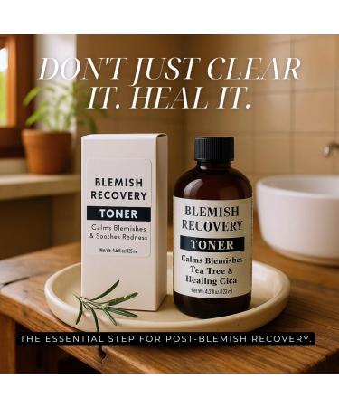 Nature Skin Shop Blemish Recovery Toner with Tea Tree & CICA - 4.5 Ounces - Facial Tonic for Acne Prone Oily & Sensitive Skin - Calms Redness & Soothes Post-Blemish Irritation - Alcohol-Free - Buy Online on GoSupps.com