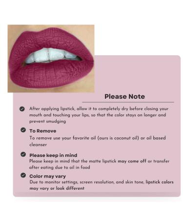 Mynena Magenta Lipstick - Long Lasting Waterproof Matte Lip Stain | Gluten-Free & Paraben-Free - Buy Online on GoSupps.com