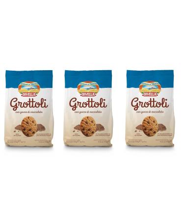 Divella Divella Grottoli with Chocolate Drops Italian Cookies with Chocolate Drops 700 g (Set of 3)