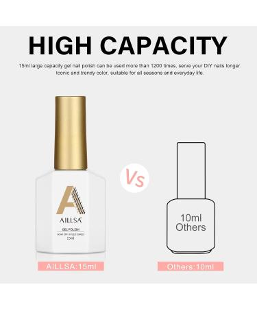 AILLSA Nude Gel Polish - Light Rose Pink Skin Color Sheer Nail Polish 15ml - Buy Online on GoSupps.com