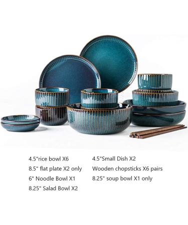 Fine Dinnerware Set Porcelain Dinnerware Set Ceramic Plates and Bowls Sets Modern Creativity Vintage Lounge Round Reactive Glaze Stoneware Dishes Set for Kitchen/Dining - Buy Online on GoSupps.com