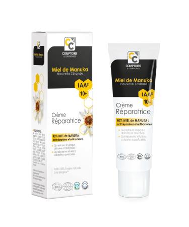 COMPTOIRS ET COMPAGNIES - Cr me R paratrice avec 40% Miel de Manuka IAA10+ - Peaux Ab m es et Ass ch es - Certifi e Bio - 40ml Unique
