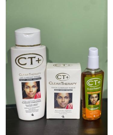 CT+ Clear Therapy Skin Lightening Set 3-Piece Beauty Kit with Lotion Soap and Serum 10 Day Treatment - Buy Online on GoSupps.com