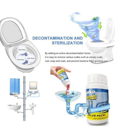 Herios Drain Foam Cleaner Pipe Dredge Deodorant Foam Cleaner Liquid Hair Drain Clog Remover & Cleaner Quick Foaming Toilet Clean for Toilets Sinks Tubs (1pcs) - Buy Online on GoSupps.com