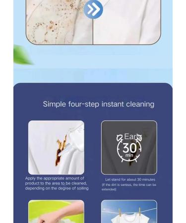 Active Enzymes for Clothes Cleaning Clothes Oil Stain Remover for Stubborn StainsGarment Stubborn Stain Cleaner Remover (Color : 1pcs) - Buy Online on GoSupps.com
