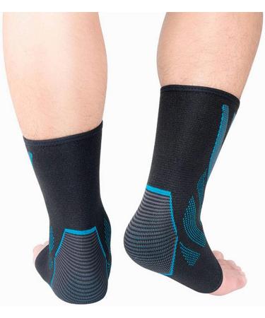 Comfortable Ankle Sleeves Support for Basketball & Running - Breathable Ankle Brace Socks for Men & Women - Heel Pain Relief L Size Blue (1 Pair - Buy Online on GoSupps.com