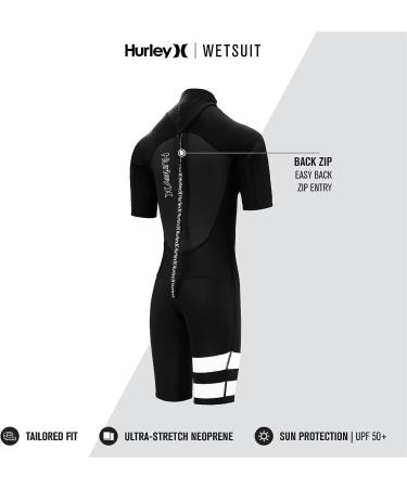 Kids Hurley Fusion 202 2MM Shorty Wetsuit - UPF 50+ Back Zip Youth Wet Suit - Buy Online on GoSupps.com