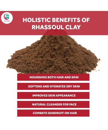 1 LB Rhassoul Clay for Hair & Face - 100% Pure Hair Mask Ingredient - Buy Online on GoSupps.com