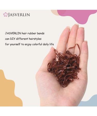 Elastic Hair Bands 1000pcs Brown Ponytail Holders Soft Hair Ties Styling - JASVRELIN - Buy Online on GoSupps.com
