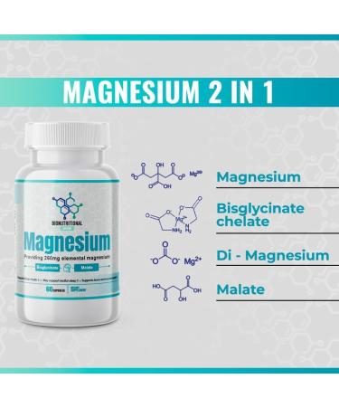 Magnesium Bisglycinate Malate for Brain Sleep Stress Bone and Muscle Energy - Buy Online on GoSupps.com