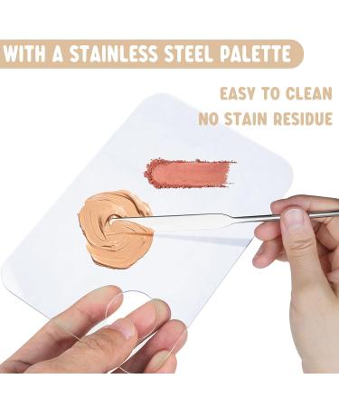 6-Pack Korean Makeup Spatula Set with Stainless Steel Spatulas, Leather Covers, and Clear Palettes - Professional Picasso Makeup Foundation Tool for Mixing and Application - Buy Online on GoSupps.com