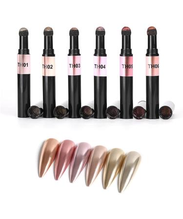 Nail Powder Pen Chrome Glitter Nail Powder Mirror Effect Nails Gel Polish Pens DIY Nail Decoration Nail care tools - Buy Online on GoSupps.com